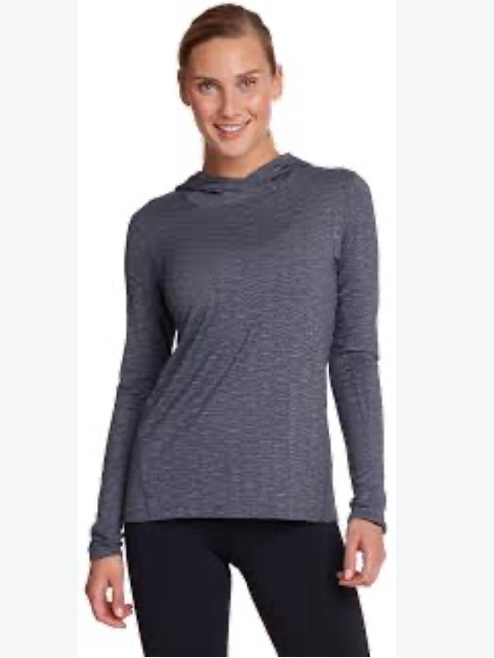 MEC Focus Long Sleeve Lightweight Technical Hoodie Slate Space Dye XL